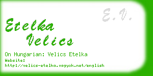 etelka velics business card